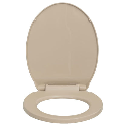 Copriwater Chiusura Ammortizzata e Sgancio Rapido Beige Ovale - homemem39