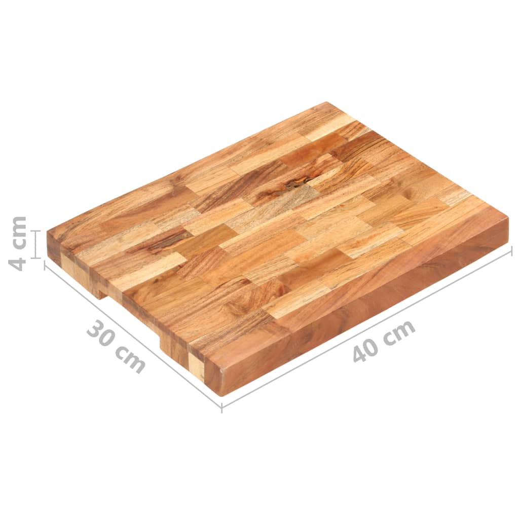 Tagliere 40x30x4 cm in Legno Massello di Acacia