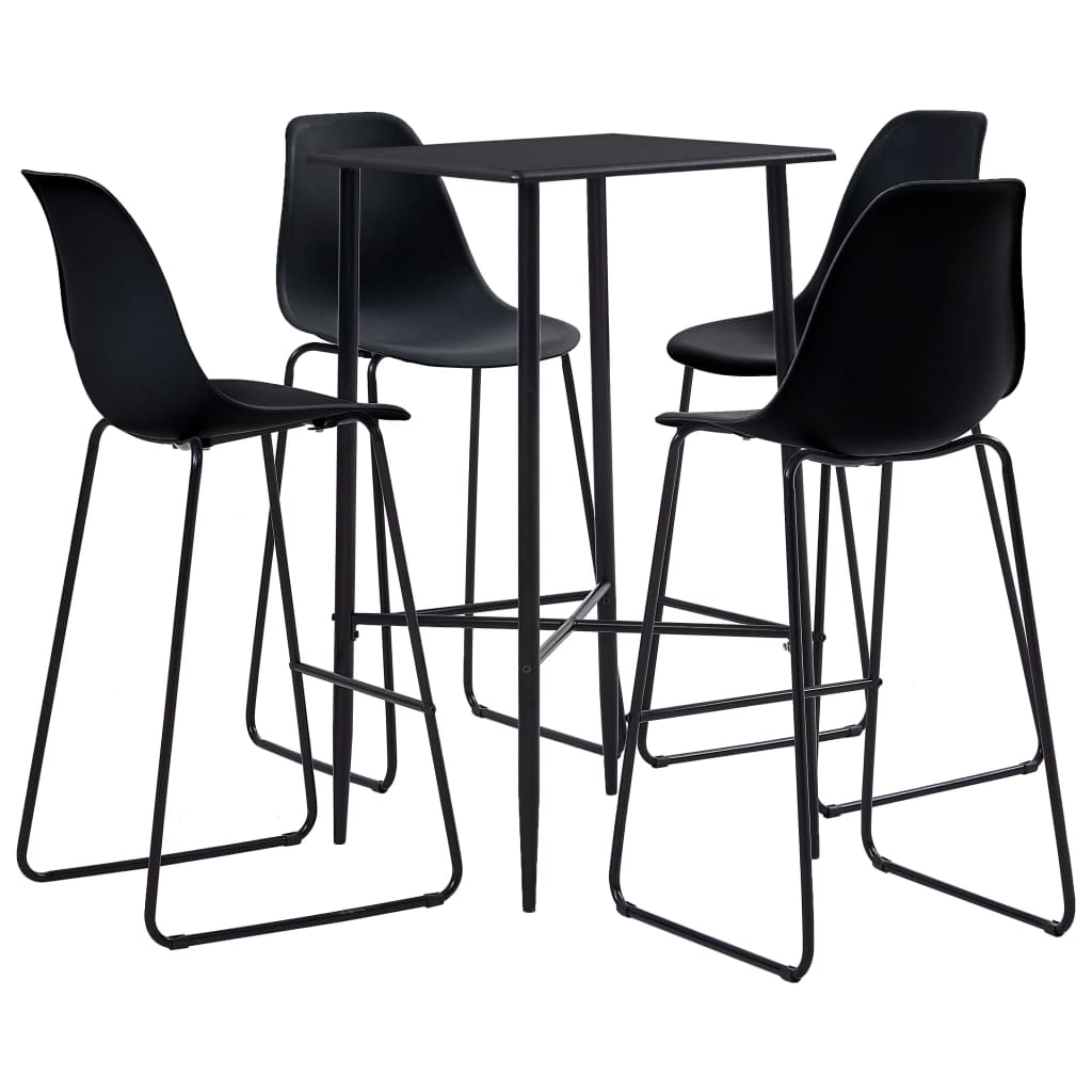 Set da Bar 5 pz in Plastica Nero - homemem39