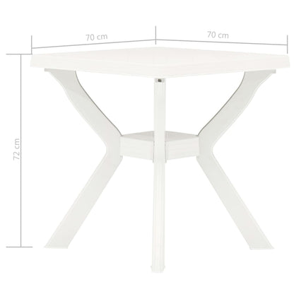 Tavolo da Bistrot Bianco 70x70x72 cm in Plastica - homemem39