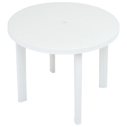 Tavolo da Giardino Bianco 89 cm in Plastica