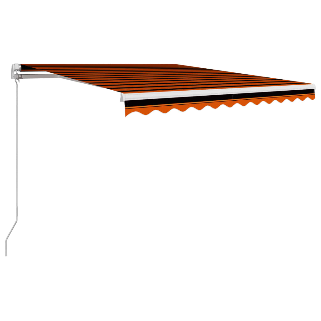 Tenda da Sole Retrattile Manuale 300x250 cm Arancione e Marrone - homemem39