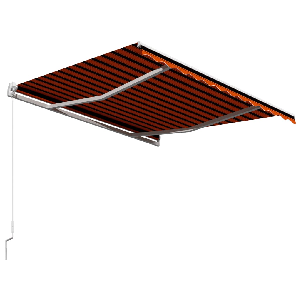 Tenda da Sole Retrattile Manuale 300x250 cm Arancione e Marrone - homemem39