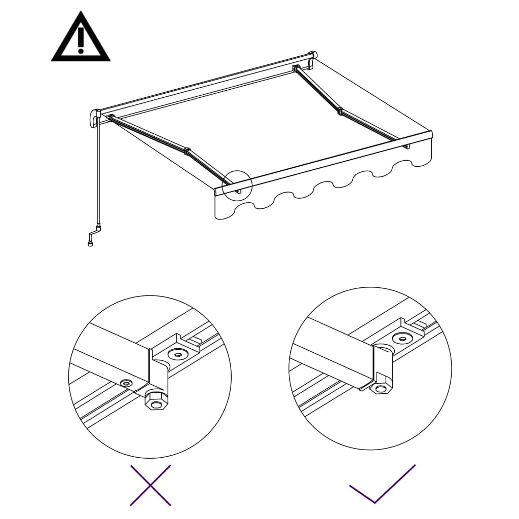 Tenda da Sole Retrattile Manuale 300x250 cm Antracite