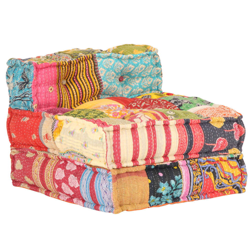 Pouf Modulare in Tessuto Patchwork - homemem39