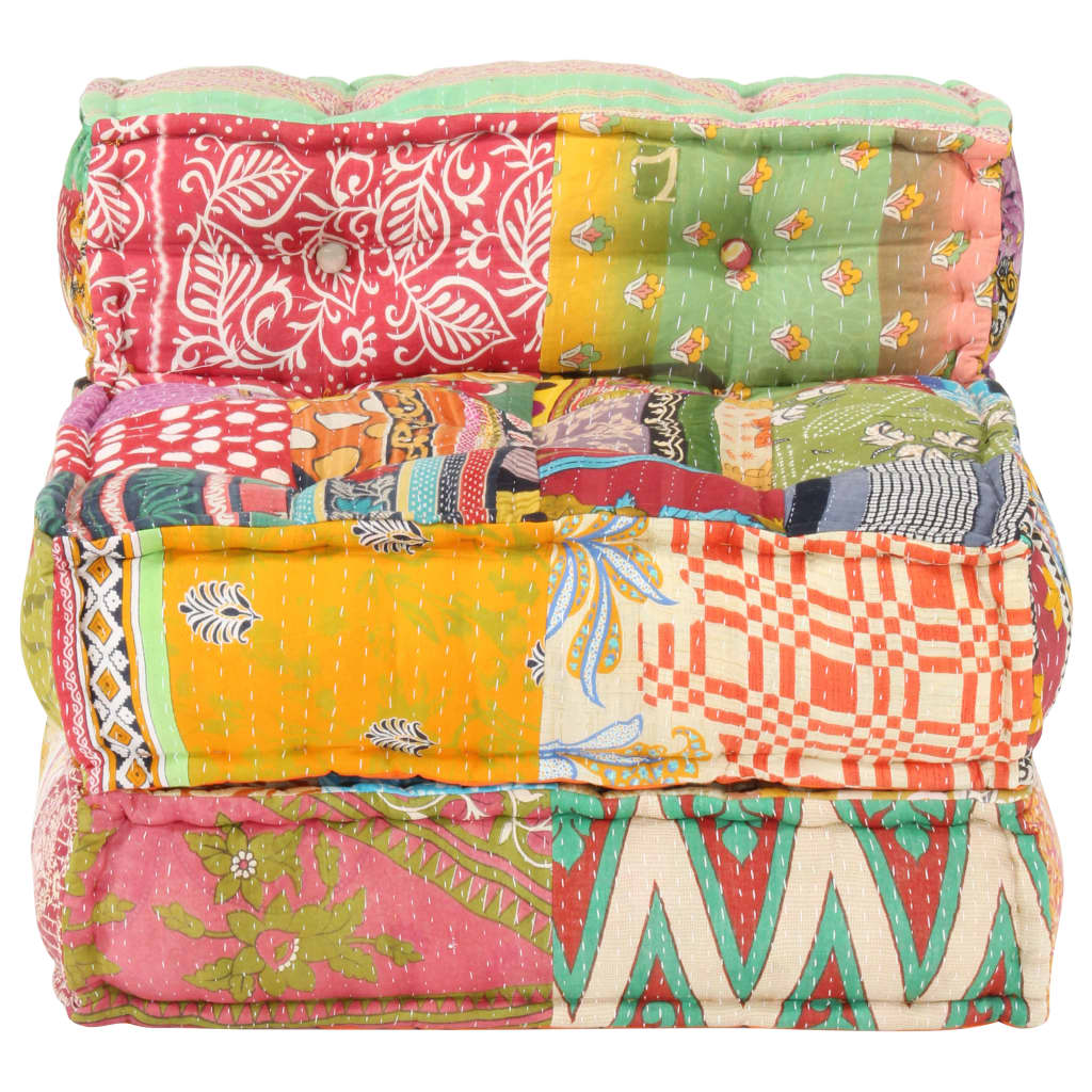 Pouf Modulare in Tessuto Patchwork - homemem39