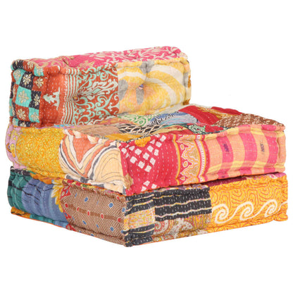 Pouf Modulare in Tessuto Patchwork - homemem39