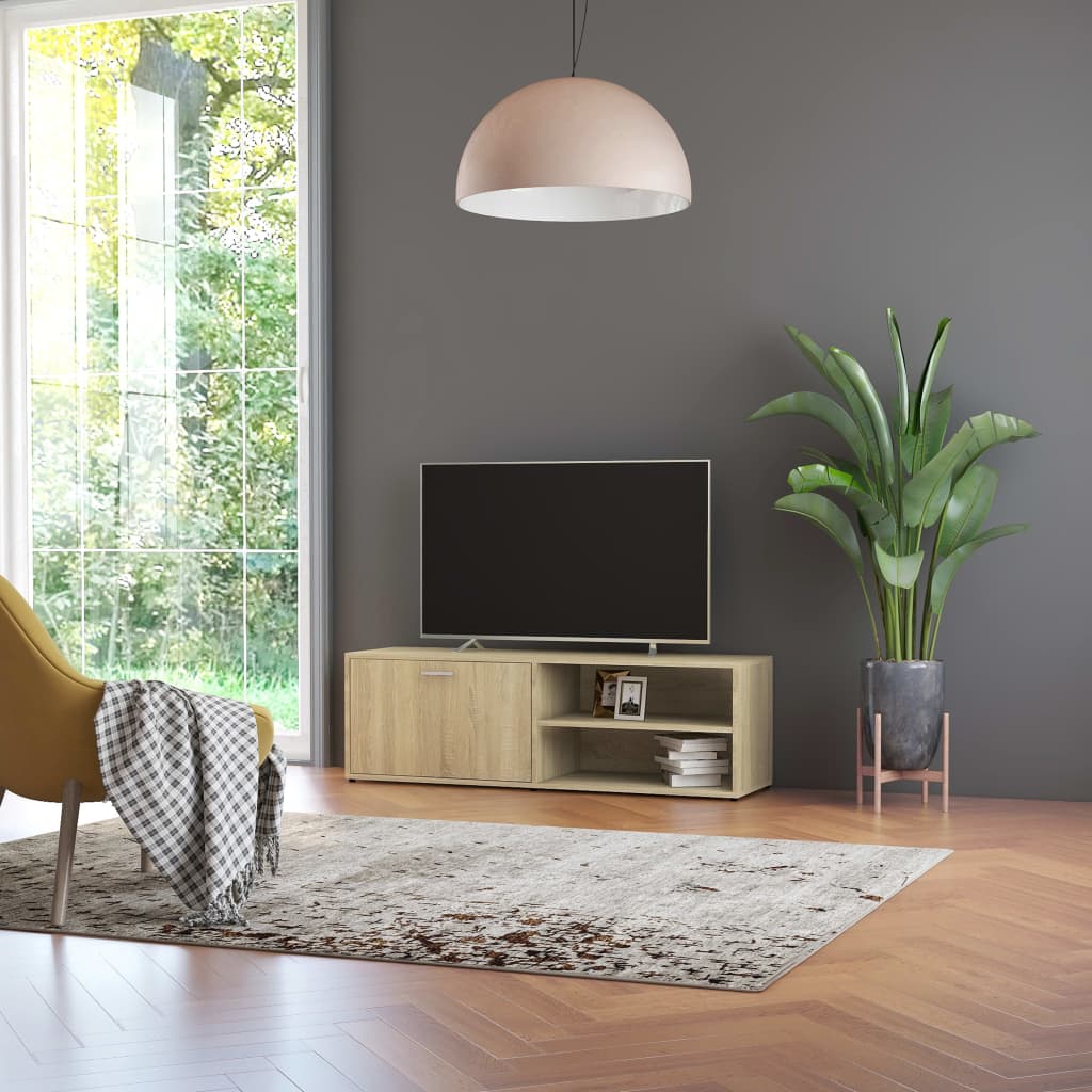 Mobile Porta TV Rovere Sonoma 120x34x37 cm in Legno Multistrato - homemem39