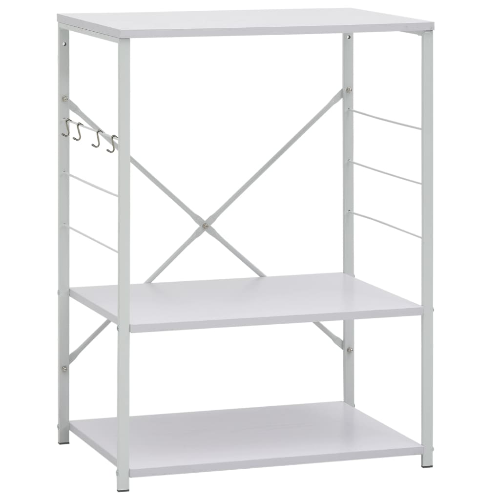 Mobile per Microonde Bianco 60x39,6x79,5 cm Legno Multistrato - homemem39