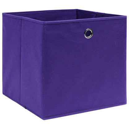 Scatole Portaoggetti 10pz Viola 32x32x32 cm Tessuto