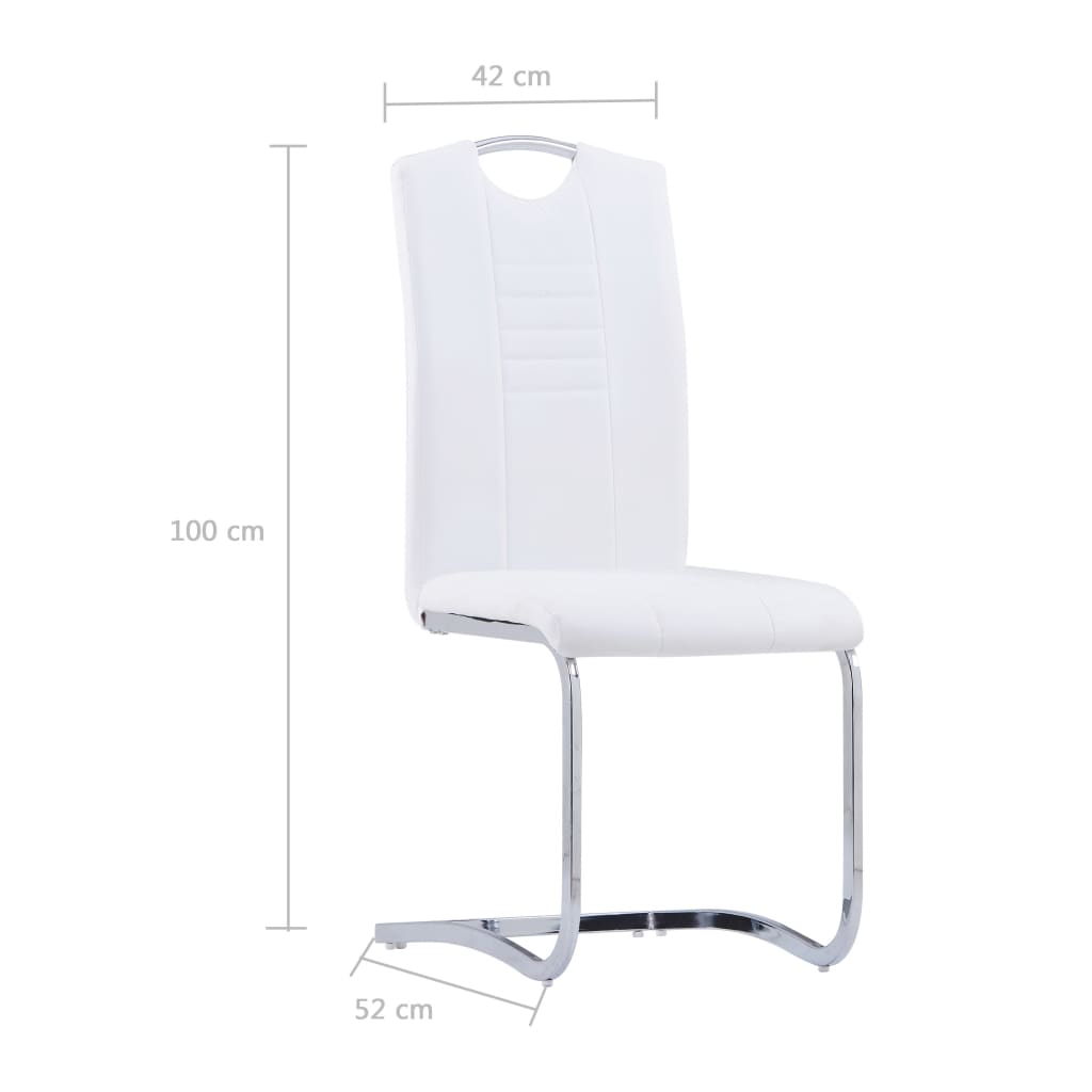 Set Sala da Pranzo 5 pz in Similpelle Bianco - homemem39