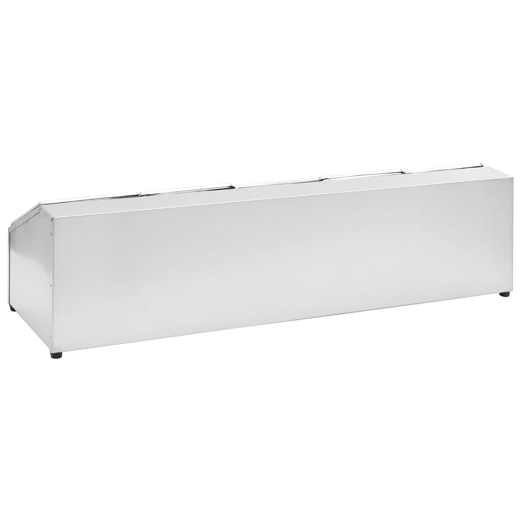 Supporto Gastronorm con 5 Contenitori GN 1/6 in Acciaio Inox - homemem39