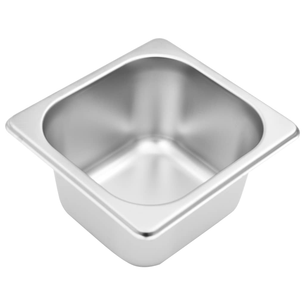 Supporto Gastronorm con 5 Contenitori GN 1/6 in Acciaio Inox - homemem39