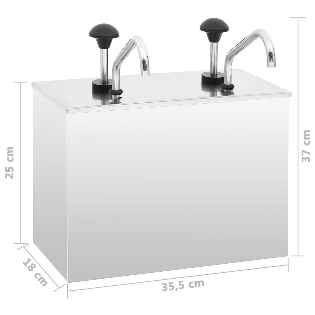 Distributore di Salsa in Acciaio Inossidabile 2 x 3,5 L - homemem39