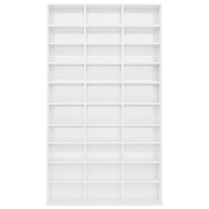Mobile Porta TV Bianco Lucido 102x16x177,5 cm Legno Multistrato