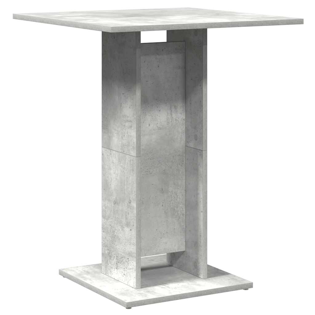 Tavolo da Bistrot Grigio Cemento 60x60x75 cm Legno Multistrato