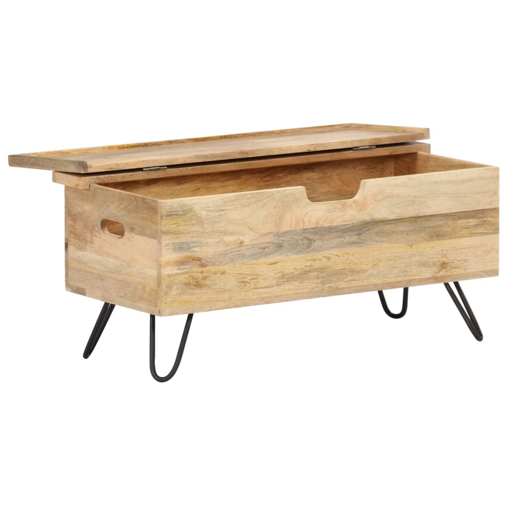 Baule 90x40x45 cm in Legno Massello di Mango - homemem39