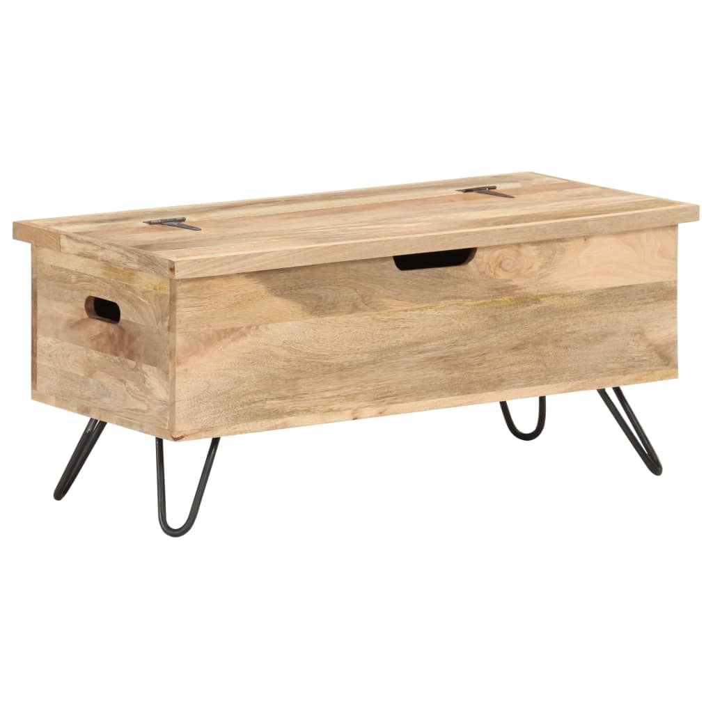 Baule 90x40x45 cm in Legno Massello di Mango - homemem39