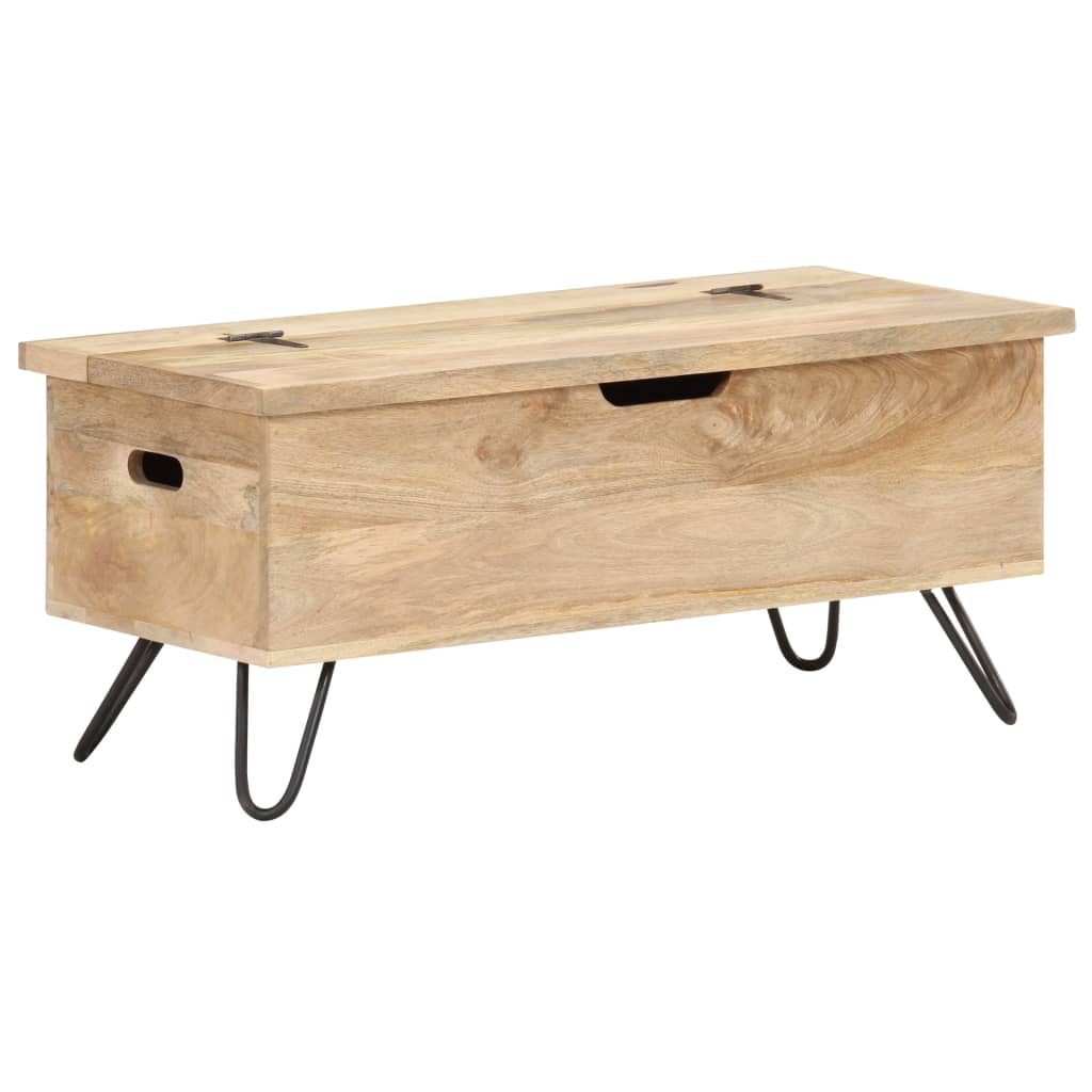 Baule 90x40x45 cm in Legno Massello di Mango - homemem39