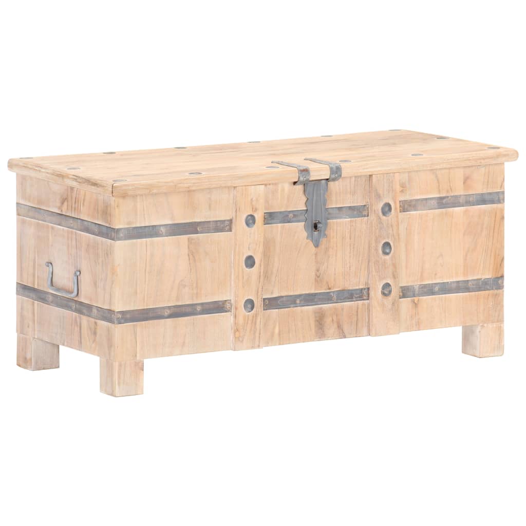 Baule 90x40x40 cm in Legno Massello di Acacia - homemem39