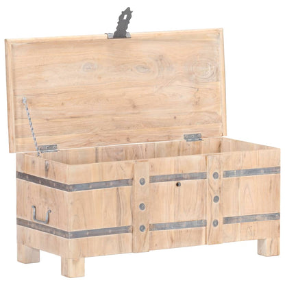 Baule 90x40x40 cm in Legno Massello di Acacia - homemem39