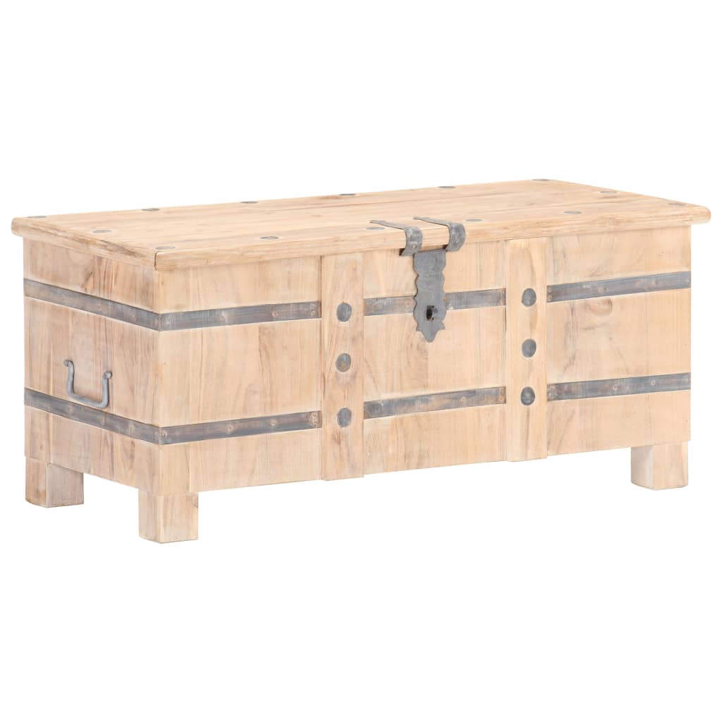 Baule 90x40x40 cm in Legno Massello di Acacia - homemem39