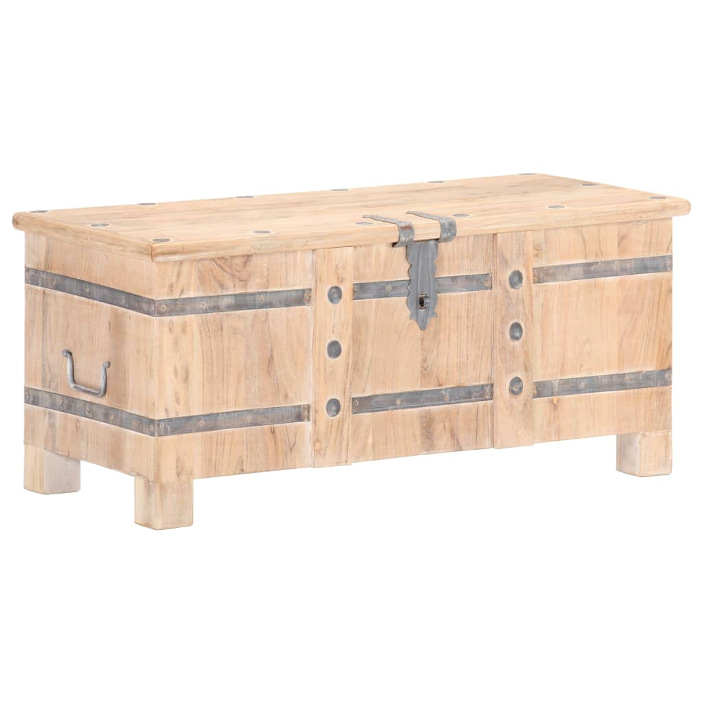 Baule 90x40x40 cm in Legno Massello di Acacia - homemem39