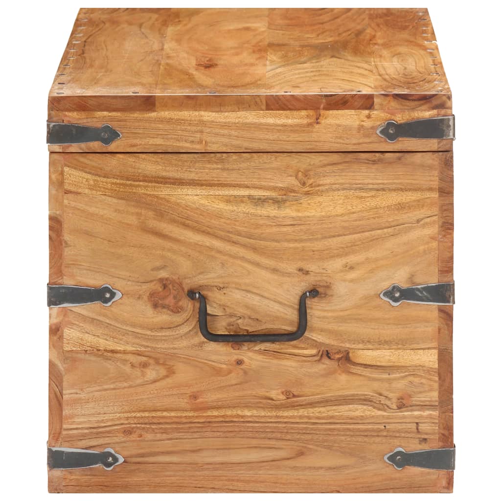 Baule 90x40x40 cm in Legno Massello di Acacia - homemem39