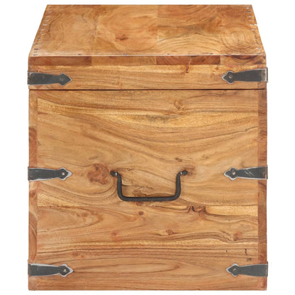 Baule 90x40x40 cm in Legno Massello di Acacia - homemem39