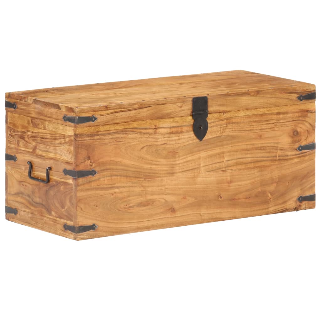 Baule 90x40x40 cm in Legno Massello di Acacia - homemem39