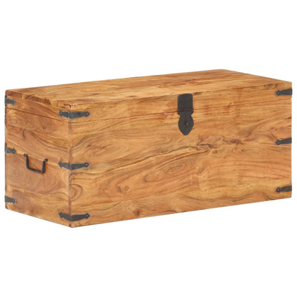 Baule 90x40x40 cm in Legno Massello di Acacia - homemem39