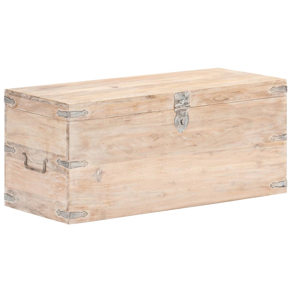 Baule 90x40x40 cm in Legno Massello di Acacia - homemem39