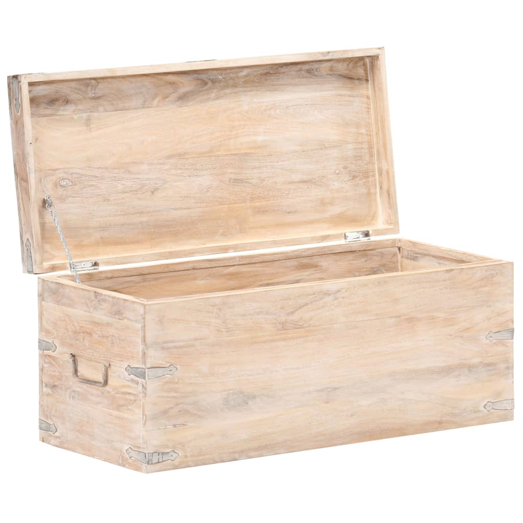 Baule 90x40x40 cm in Legno Massello di Acacia - homemem39