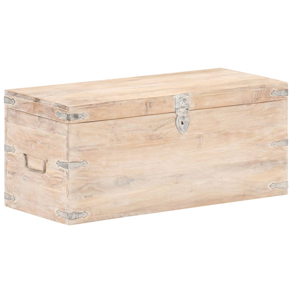 Baule 90x40x40 cm in Legno Massello di Acacia - homemem39