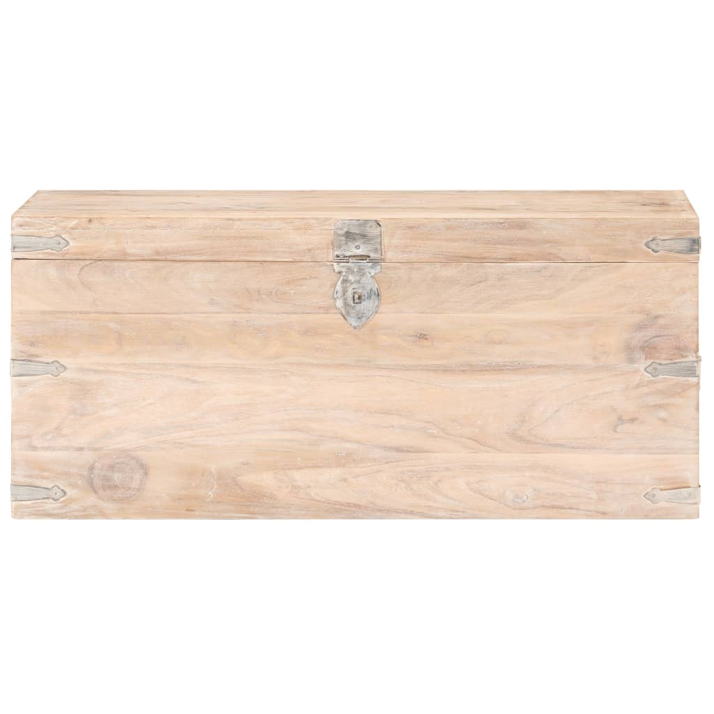 Baule 90x40x40 cm in Legno Massello di Acacia - homemem39