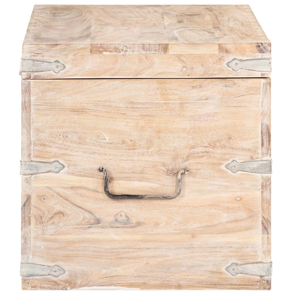 Baule 90x40x40 cm in Legno Massello di Acacia - homemem39