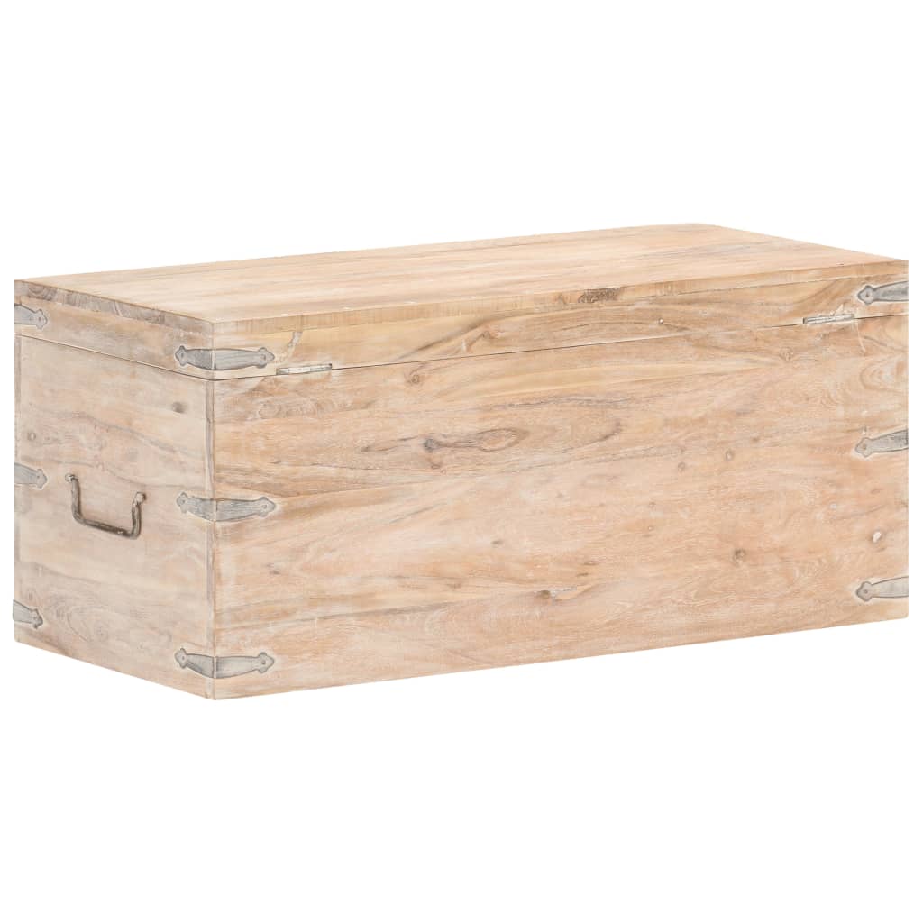 Baule 90x40x40 cm in Legno Massello di Acacia - homemem39