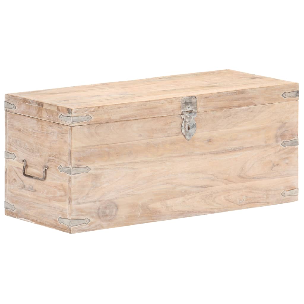 Baule 90x40x40 cm in Legno Massello di Acacia - homemem39