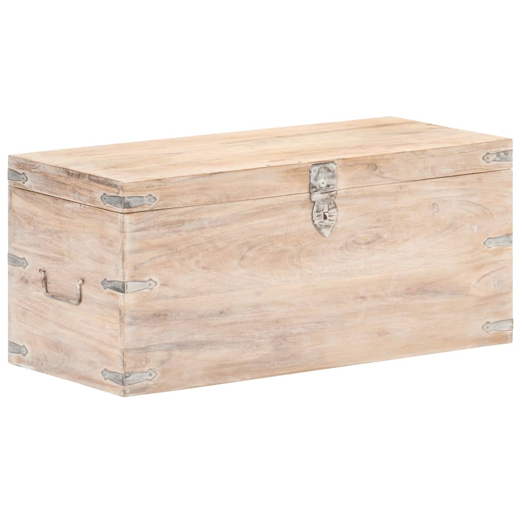 Baule 90x40x40 cm in Legno Massello di Acacia - homemem39