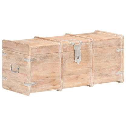 Baule 90x40x40 cm in Legno Massello di Acacia - homemem39