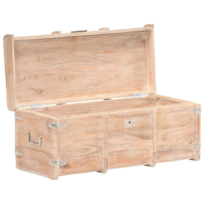 Baule 90x40x40 cm in Legno Massello di Acacia - homemem39