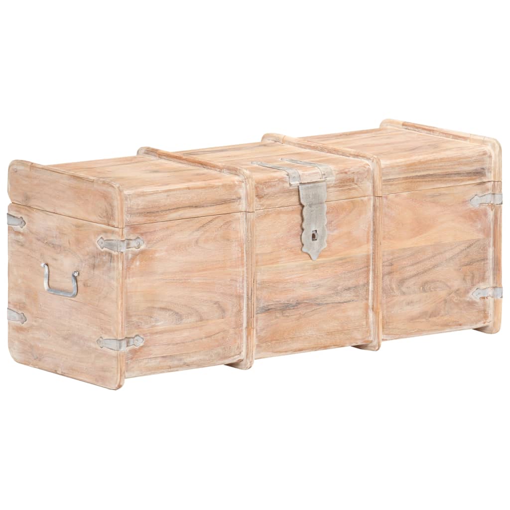 Baule 90x40x40 cm in Legno Massello di Acacia - homemem39