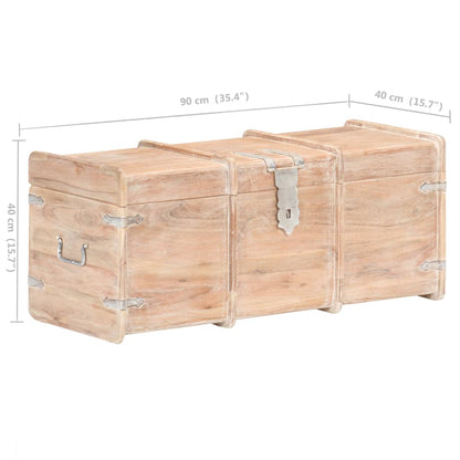 Baule 90x40x40 cm in Legno Massello di Acacia - homemem39