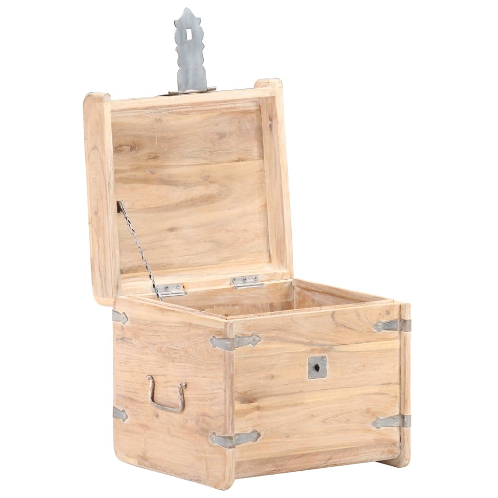 Baule 40x40x40 cm in Legno Massello di Acacia - homemem39