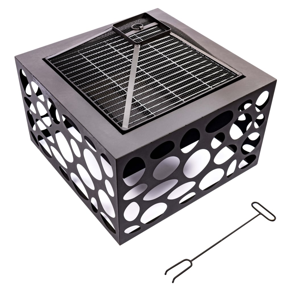 Braciere con Griglia per Barbecue Mikor Nero - homemem39