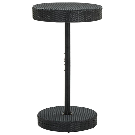 Tavolo da Giardino Nero 60,5x106 cm in Polyrattan - homemem39