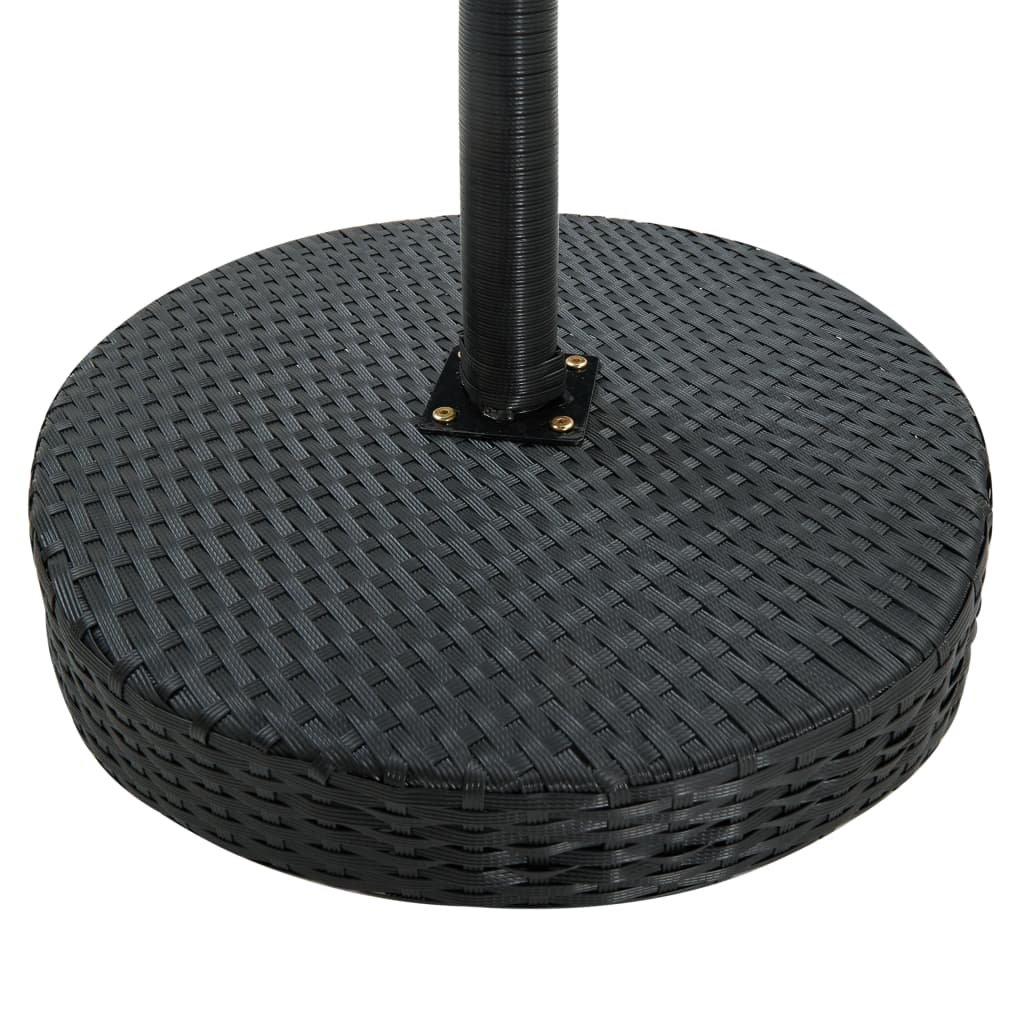 Tavolo da Giardino Nero 60,5x106 cm in Polyrattan - homemem39