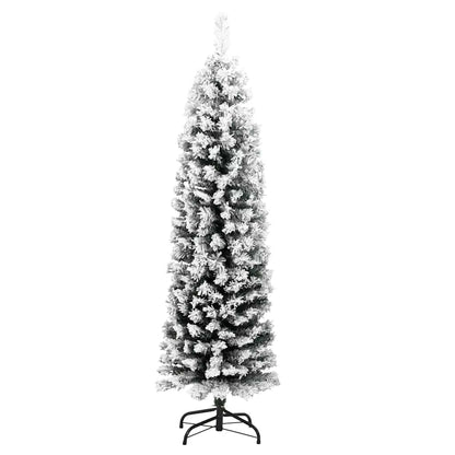 Albero di Natale Artificiale con Neve Fioccata Verde 150 cm PVC