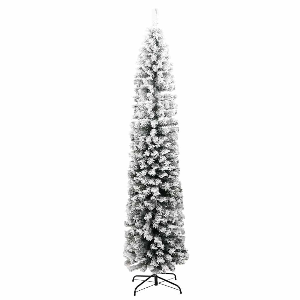 Albero di Natale Artificiale con Neve Fioccata Verde 210 cm PVC