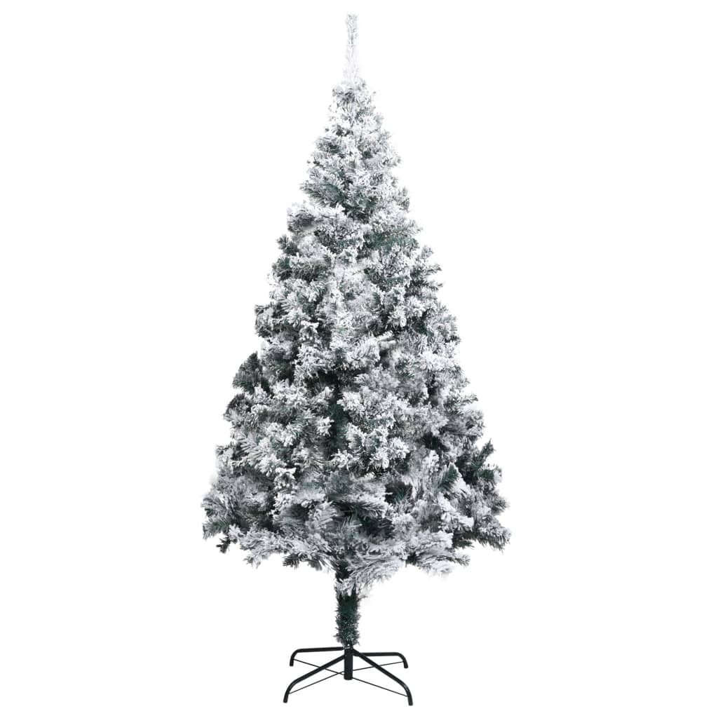 Albero di Natale Artificiale con Neve Fioccata Verde 240 cm PVC - homemem39